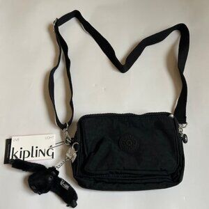 New Kipling Women Blk Abanu Multi Convertible Crossbody Bag w/Adjustable Strap